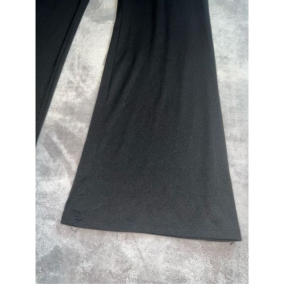 Vintage y2k Black Flare Low Rise Office Pants Large - Picture 7 of 12